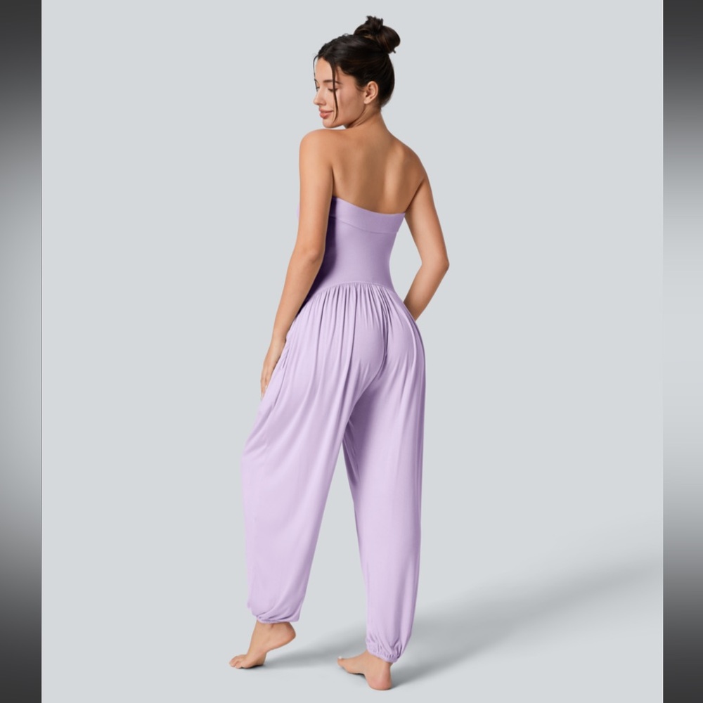 HALARA Lavender Strapless Harem Jumpsuit ~ Misty Purple - Picture 2 of 8